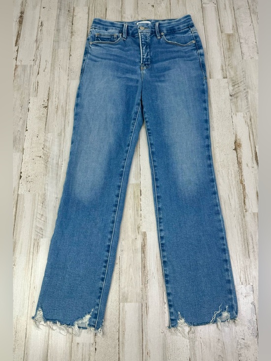 Good American Denim - Good American Womens 2/26 (28x28) Jeans Straight Leg High Rise Denim